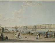 Lory Gabriel I Ludwig Lory Gabriel II Matthias View of Palace Embankment from Vasilyevsky Island in St Petersburg  - Hermitage